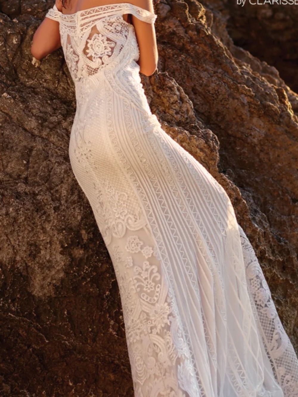 Clarisse White Lace Bridal Gown - Never Worn